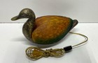 Vintage Table Lamp Sculpted Brass Duck- Cheyenne Accent Table Light