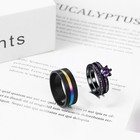 2pcs His And Her Couple Rings Purple Cz Promise Wedding Engagement Band Ring Set