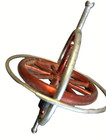 Vintage 50   s Mcm Gyroscope Metal Spinning Top Red Center