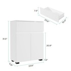 Mhom Modern High-gloss Sideboard Cabinet W  Drawer   Adj Shelf - White Kitchen