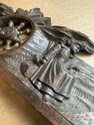 Wooden Pediment Breton Brittany  Hand Carved Furniture Decoration Antique French