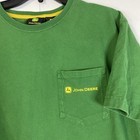 Vintage John Deere T Shirt Pocket Green Farmer Farm Tractor Mens Large L Work