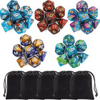 Polyhedral Dnd Dice Set 35pc Acrylic Rpg Dungeons Dragons 5 Dual Color Sets