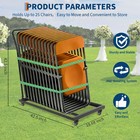 Folding Chair Rack 300 Lbs Capacity l-shape Vertical Placement Chair Cart Holder