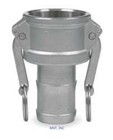 1-1 2  Type C Camlock Female Coupler X Hose Barb Aluminum Hose Fitting C150ial