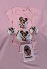 Handmade Fairy Baby Girl Gift Set   Pink Gerber Onesie   Marble Wall Art   Greet