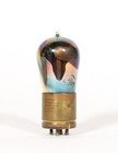 Brass Base Tipped Uv-201a Rainbow Radiotron Radio Tube In Box   Good Emissions