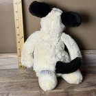 Jellycat London Medium Bashful 12    Puppy Dog Black   White Stuffed Plush Animal