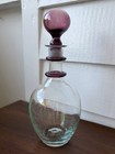 Early Vintage Blenko Pre-designer Amethyst Ring Decanter W  Stopper 1940s  3751