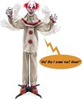 Motion Activated Scary Clown Glowing Eyes Animated Halloween Haunted House Prop