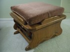 Upholstered Pink Ottoman Foostool Rocker Glider Baby Nursery 22   X 19 5   X15  