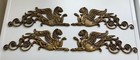 Set 4 Antique French Empire Brass Winged Griffin Lion Furniture Mounts Circ 1890