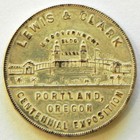 1905 Lewis And Clark Exposition Medal Hk-329 Silver Plated Bronze  circulated 