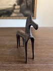 Vtg Cast Bronze Horse Figurine Trojan Horse Statue