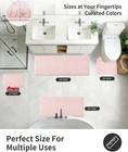 Plush Microfiber Bath Mat Non Slip Super Absorbent Washable Soft Bathroom Rug