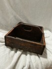 Antique Primitive Wooden Tool Box Carrier Tote Tray With Center Handle
