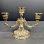 Old Hampshire Silversmiths Silverplated 3 Candle Candelabra Vtg New Open Box 