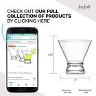 Joyjolt Afina 4-piece Cocktail Glasses Set  8-ounce Martini Glass 