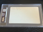 Jesse Owens Signed 3x5 Index Card Psa Dna Slab Inscribed Auto C5422