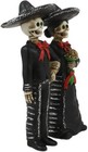 Day Of The Dead Black Mariachi Bride And Groom Skeleton Figurine Skull Statue
