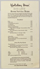 Vintage 1990s Holiday Inn Restaurant Room Service Breakfast Menu Sandwich