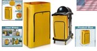 Versatile Yellow Janitorial Cart Replacement Bag With 6 Brass Buckles And Zipper