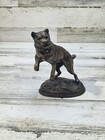 Bronze Bull Mastiff Dog Leaping Jumping Figure Statue 7  Bulldog Vintage