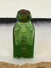 Vintage 3 In 1 Oil Sample Triangle Bottle Emerald Green W  Buddy L Co  Ad   Cork
