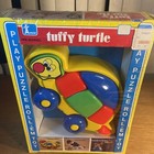 Rare Vintage New In Box Amloid Tuffy Turtle  Pre-school Play Puzzle Roll-em Toy