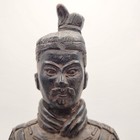 Vintage Kneeling Chinese Warrior Soldier Statue Terracotta Style