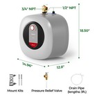 Fogatti 4 Gal Electric Mini Tank Water Heater Instant Hot Boiler Compact 1440w