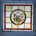 Victorian Hand Painted Stained Glass 1800 s 20 3 4  X 21 