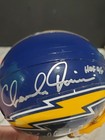 Dan Fouts Charlie Joiner Kellen Winslow Chargers Autographed Mini Helmet Hof 