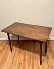 Antique Old Walnut Folding collapsible Primitive Sewing Table