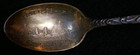 Span Am War Battleship Baltimore Souvenir Spoon 4 5  - Extra Coin Silver Plate