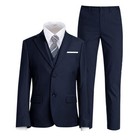 Boys Suit For Kids Tuxedo Suits For Wedding Formal Suit Set 12 Years Navy Blue