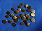 Set Of 28 Vtg  Brass Mcm Buttons W  Smooth Face Ladies Sewing -various Sizes