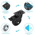 4 Inch Caster Wheels Load 1200lbs Heavy Duty Rubber Plate Casters Set Of 4 Al   