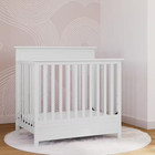 Petal Mini White 4-in-1 Convertible Crib With Bonus Mattress