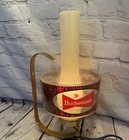 Vintage Budweiser Beer Sign Hurricane Lamp Light 1970 Anheuser Busch