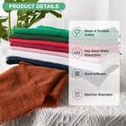 6-pack 17  X 17   L X W   Cotton Linen Fall Napkins With Fringe  wine Red 