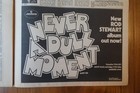 Rod Stewart 1974 disc front Cover only-no Mag     never Dull Moment ad 1972-rare