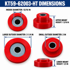 Atro Kt59-62003-ht High Temp Front Motor Mount Kit Fits Kenworth T600 W900