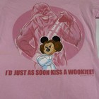 Walt Disney Minnie Mouse Star Wars Shirt Kiss A Wookiee Graphic Tee Womens S