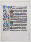 Book Of Hours Page Medieval Illuminated French Manuscript On Vellum 15th C  