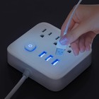 Surge Protector Power Strip 3 Ac Outlets 3 Built-in Usb Ports Home Office Socket