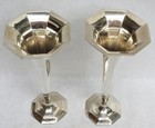  Tiffany   Co Makers Sterling Silver Pair 6 5  Fluted Flower Vases