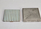 Vintage 1940s Volupte Powder Compacts Mirror Case Lot Of 2 Silver Tone   Striped