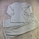 Petite Plume Size 6 Kids Twill Navy French Ticking Pajama Set Nwt