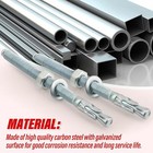20pcs 1 4x3 Zinc Plated Carbon Steel Wedge Anchor Heavy-duty Anchors For Conc   